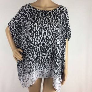 NWOT Ava & Viv Cheetah Print Blouse-2X/3X